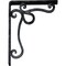 Ekena Millwork Orleans Wrought Iron Bracket, (Single center brace), Antiqued Pewter 1 1/2"W x 7 1/2"D x 10"H BKTM01X07X10SOLAPW - alternate 6